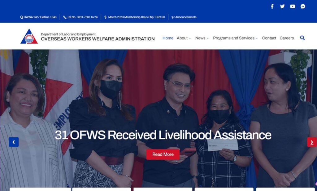 OWWA GOV PH Official Website Of Overseas Workers Welfare