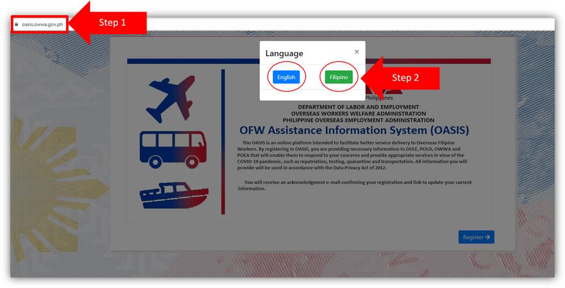 OFW Assistance Information system form