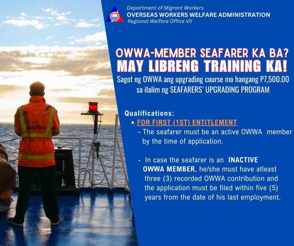 How to Apply OWWA Seafarer’s Upgrading Program (SUP) | OWWA Member