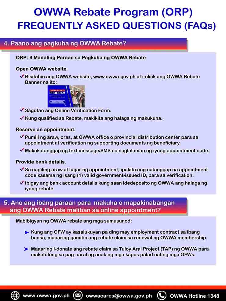 How To Apply OWWA Rebate Program Online OWWA Member