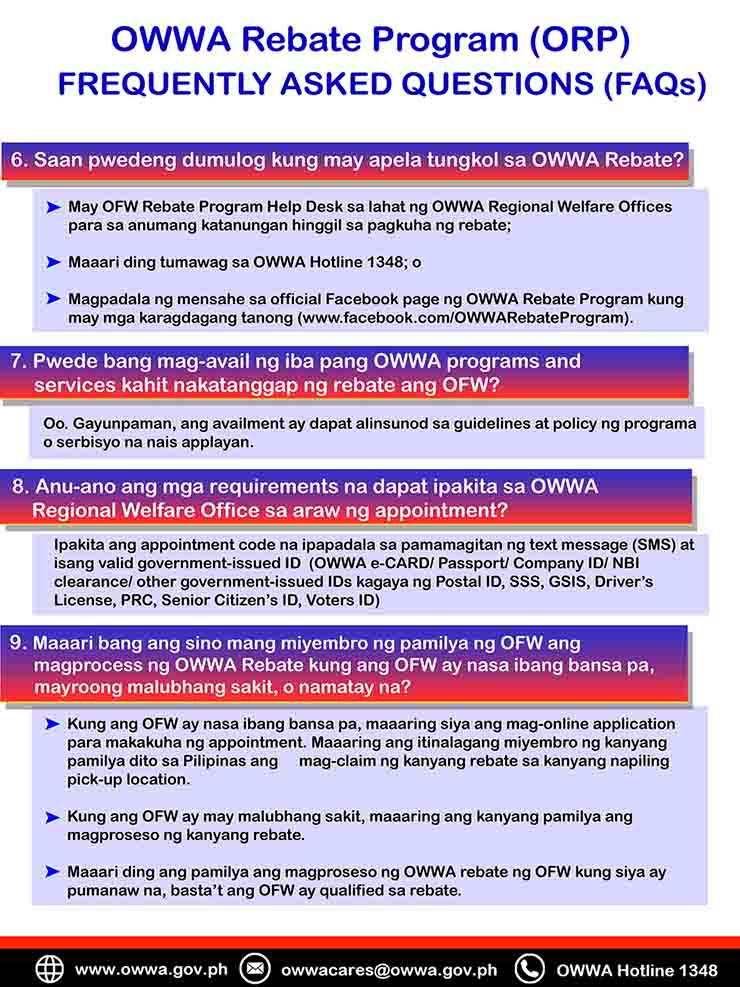 OWWA Rebate Program FAQs3