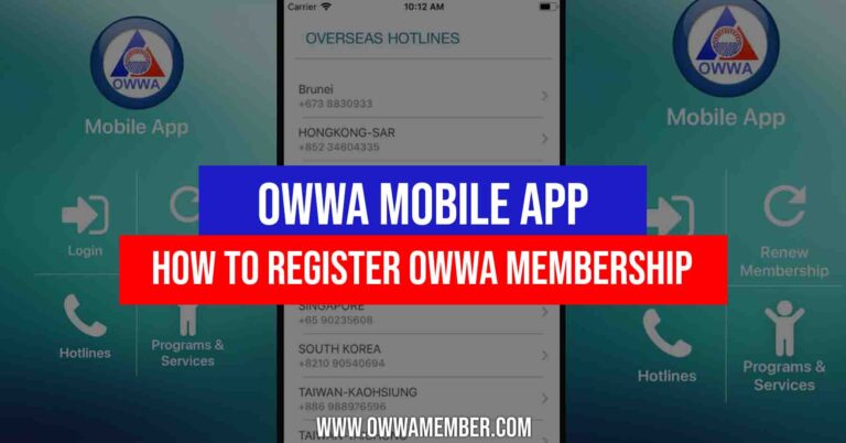 How to Register in OWWA Mobile App OWWA Member