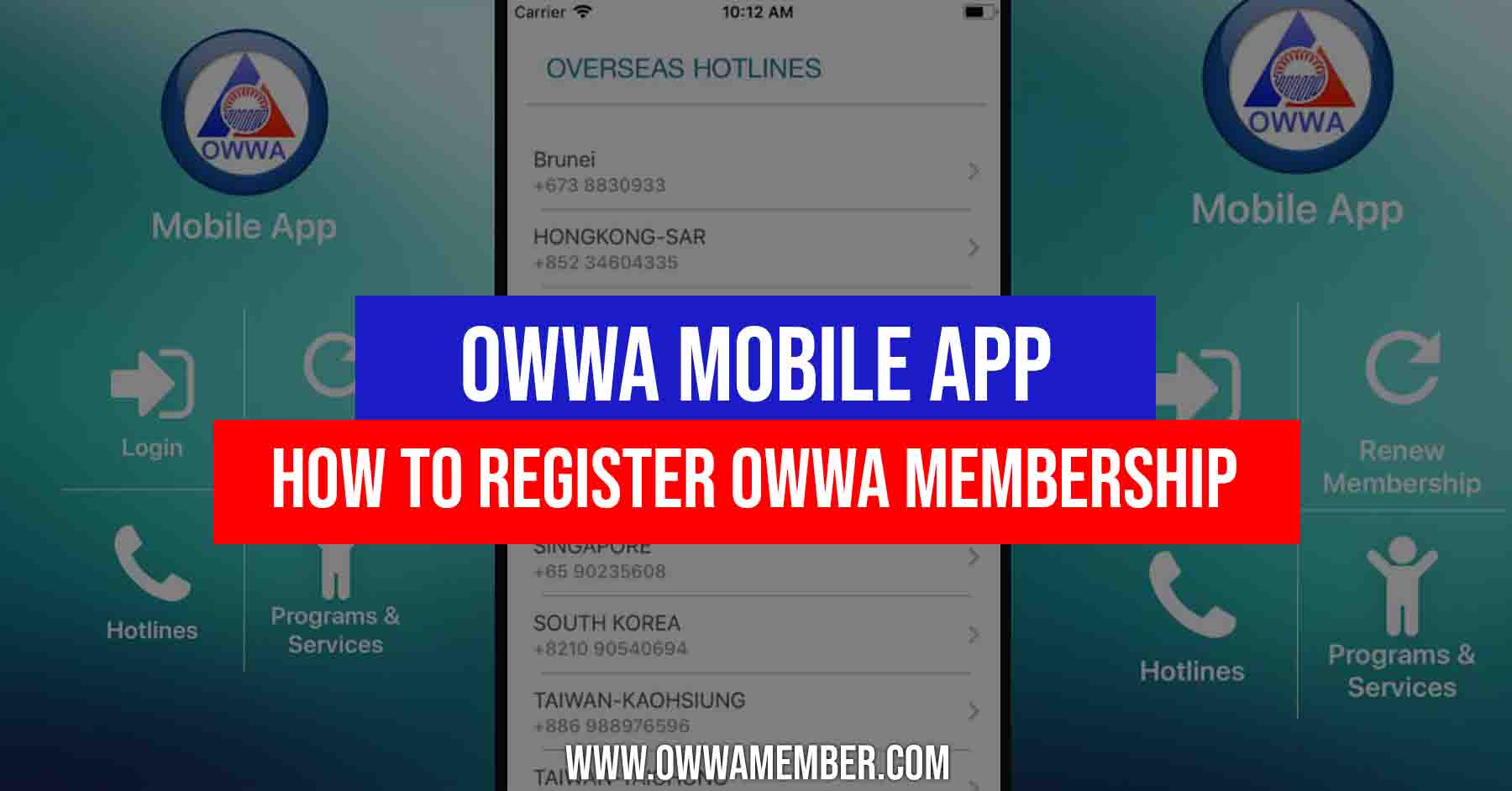 how to register owwa mobile app