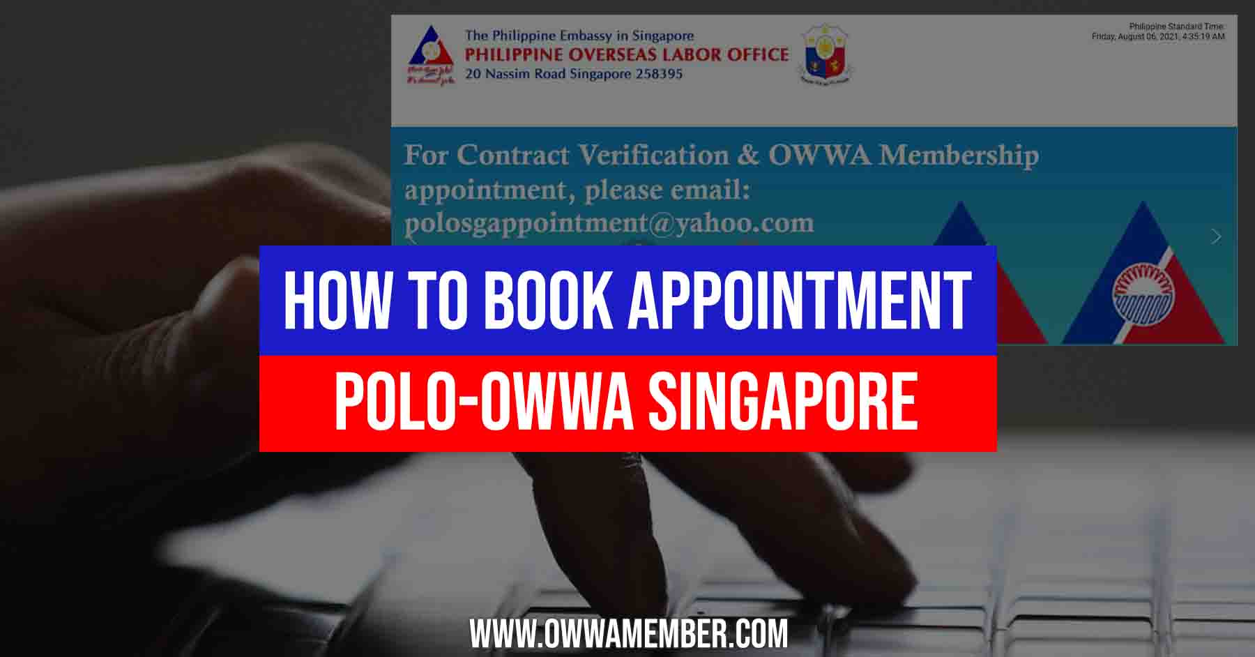 how to book an appointment owwa singapore