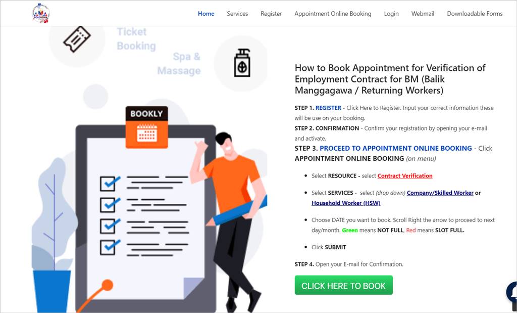 how to book appointment in polo owwa doha