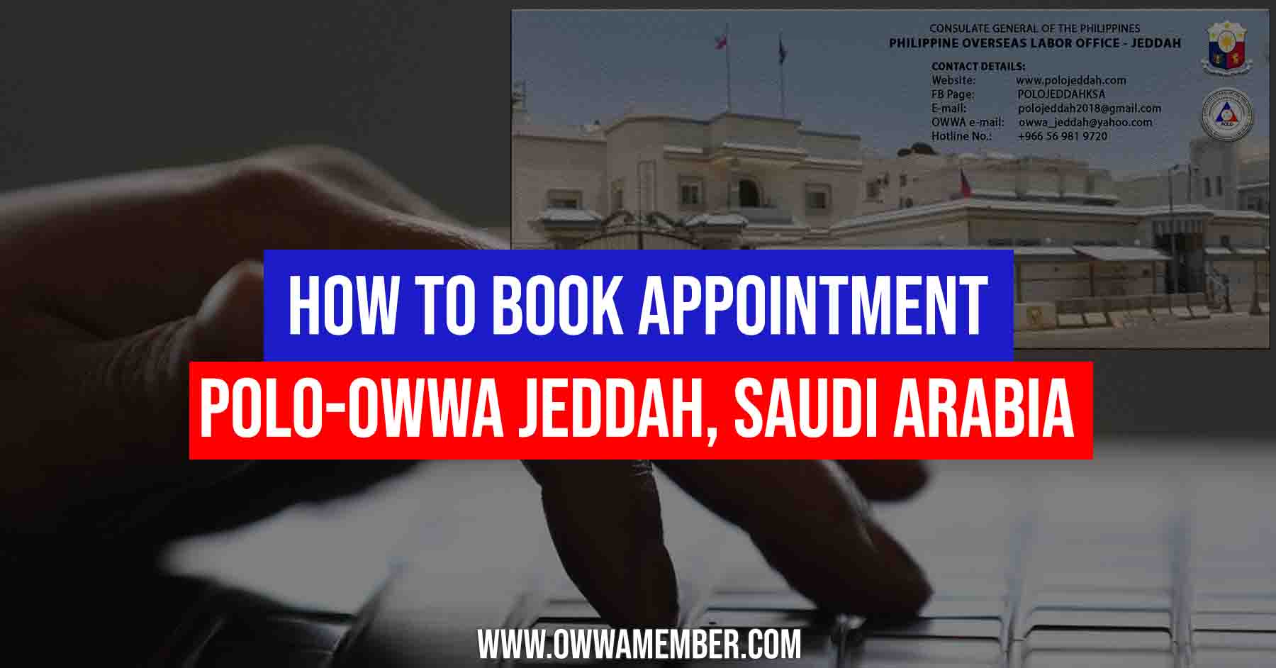 how to book owwa appointment renewal jeddah
