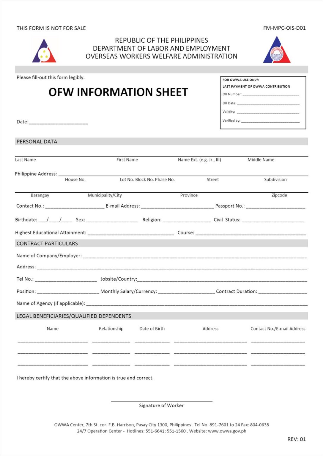 How To Become An OWWA Member OWWA Member