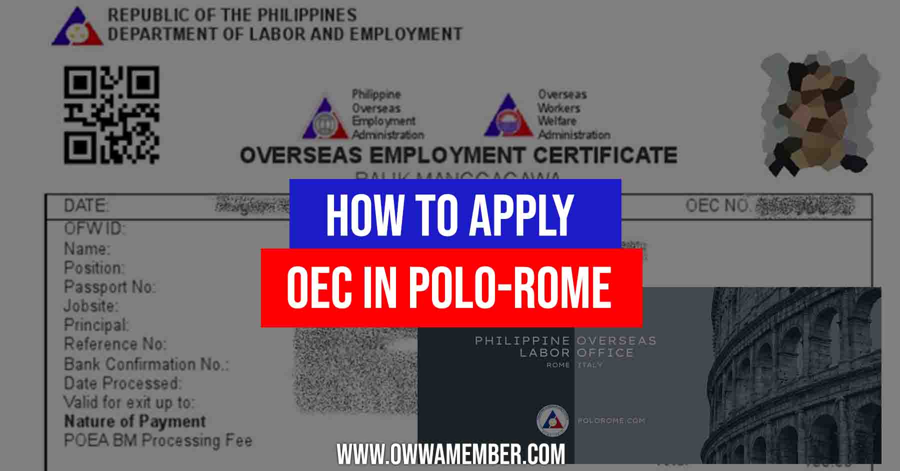 how to apply oec in polo rome
