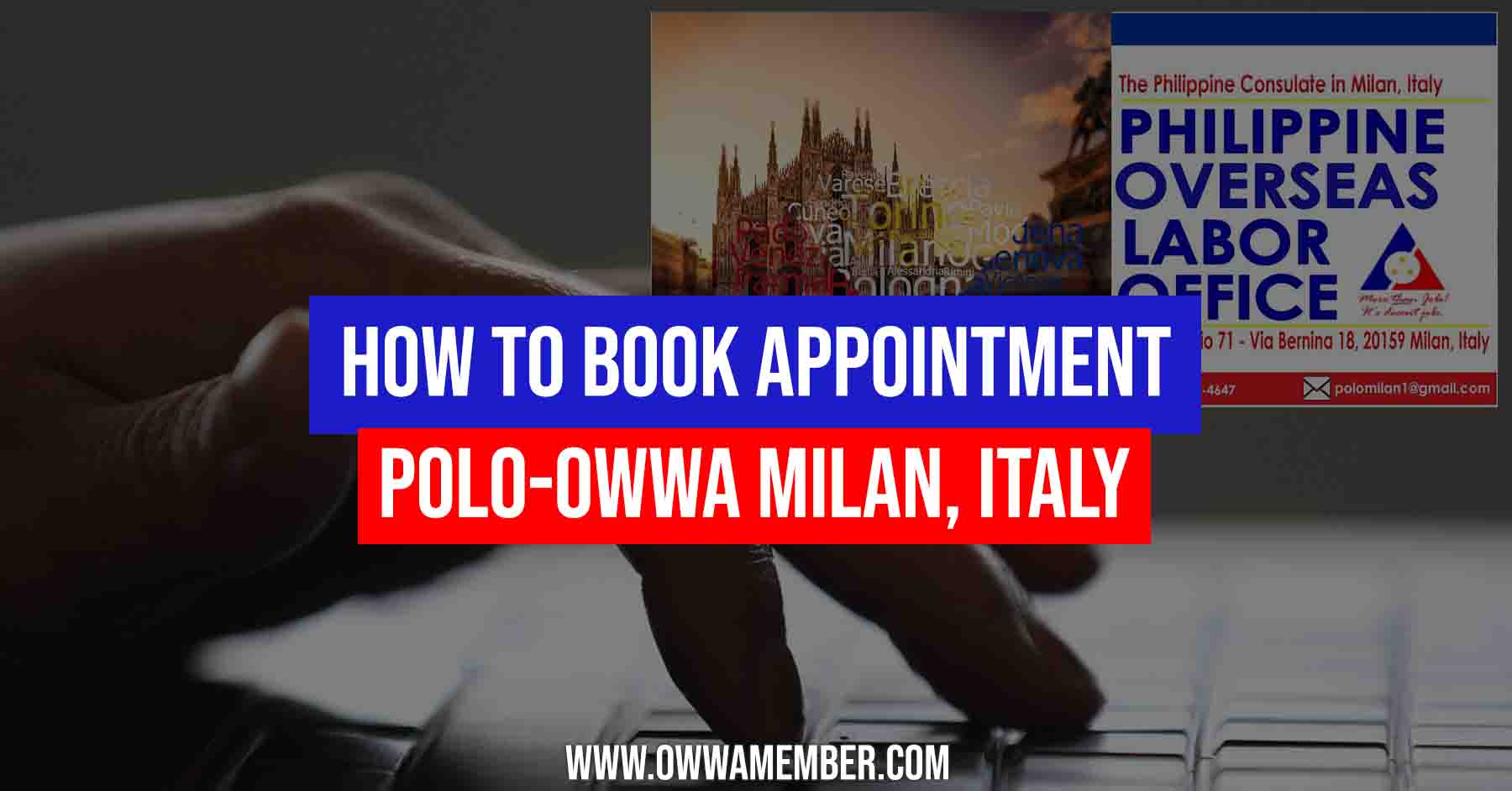 how to book appointment owwa milan italy