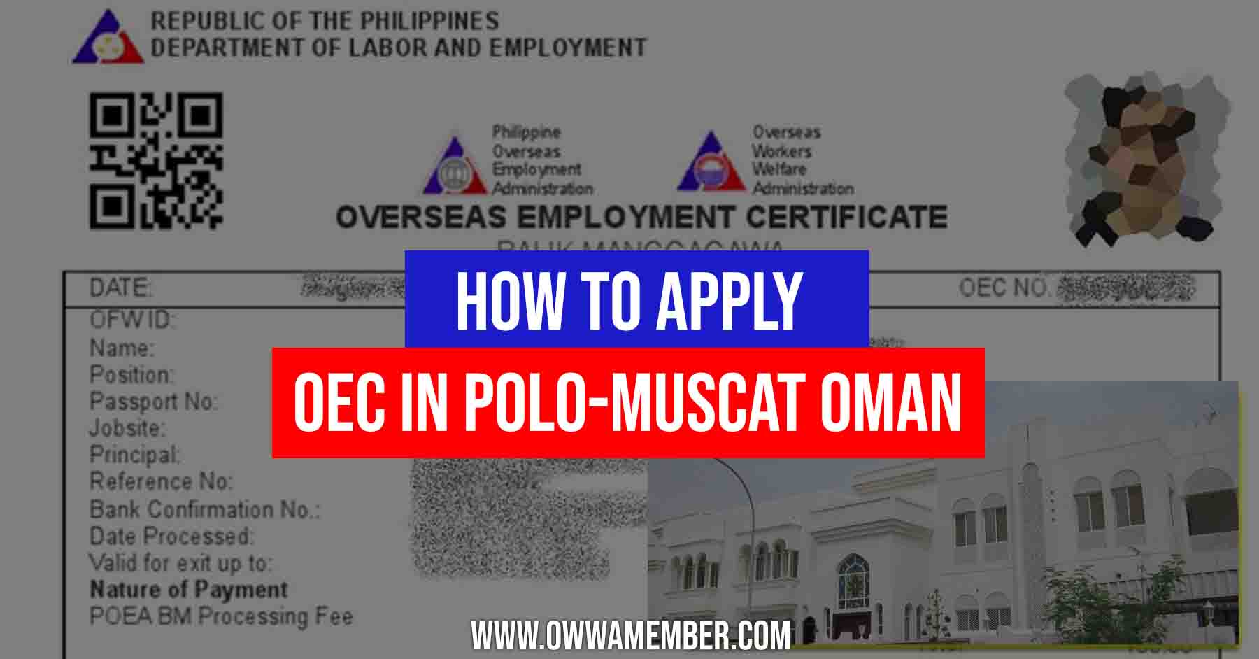 how to get oec balik manggagawa in oman