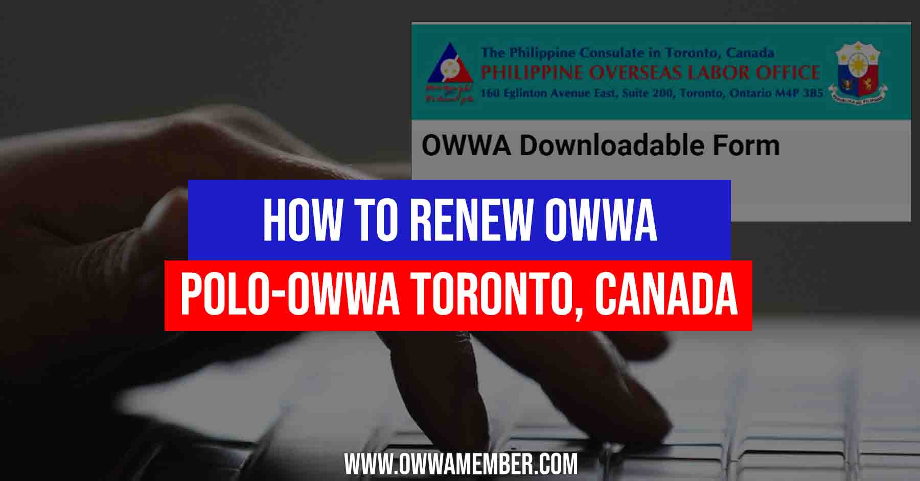 how to renew owwa in toronto