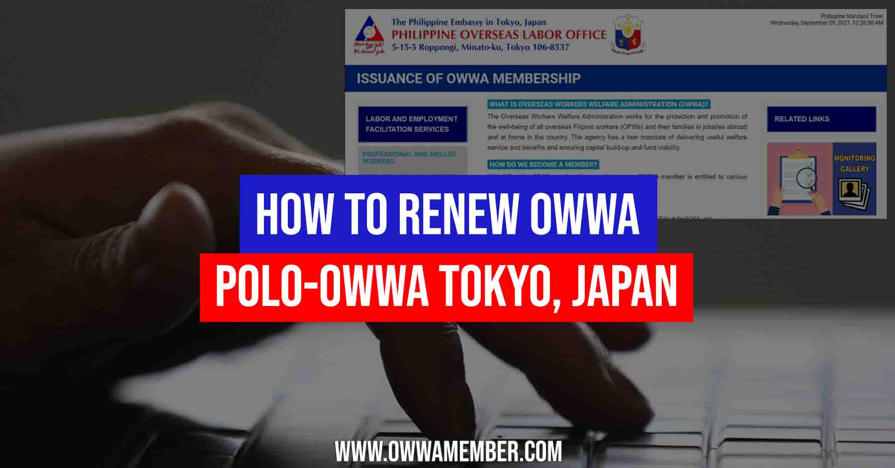 how to renew owwa tokyo japan appointment