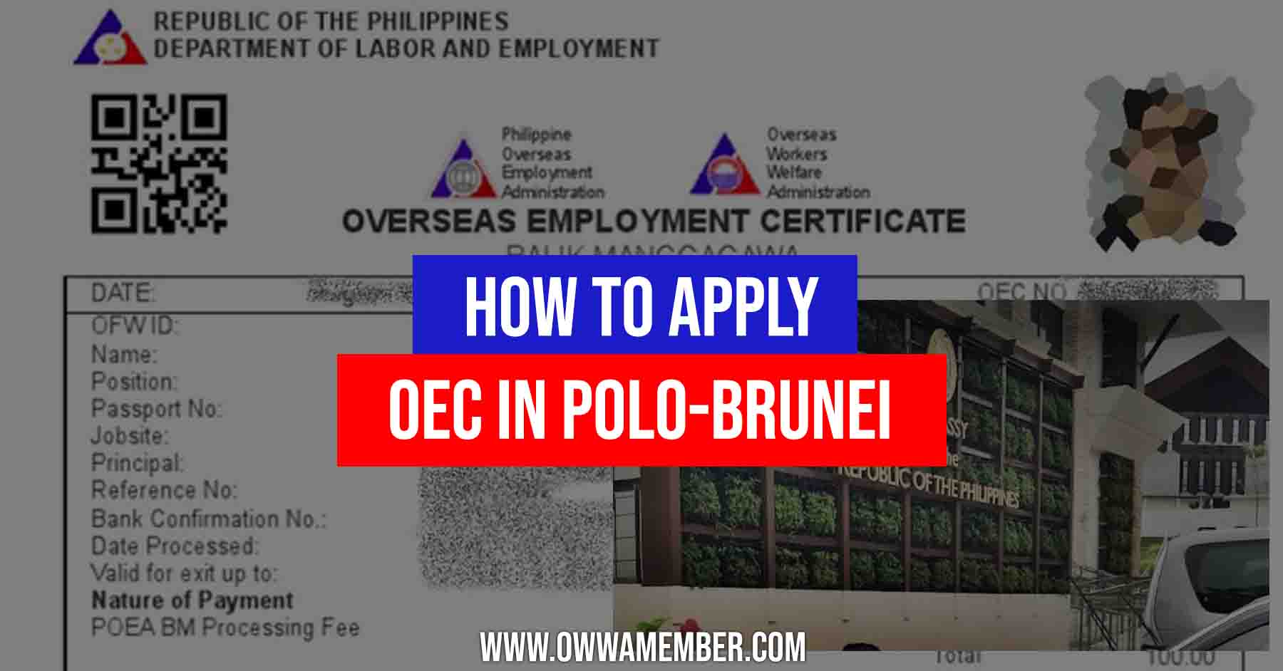 how to apply for oec in polo brunei