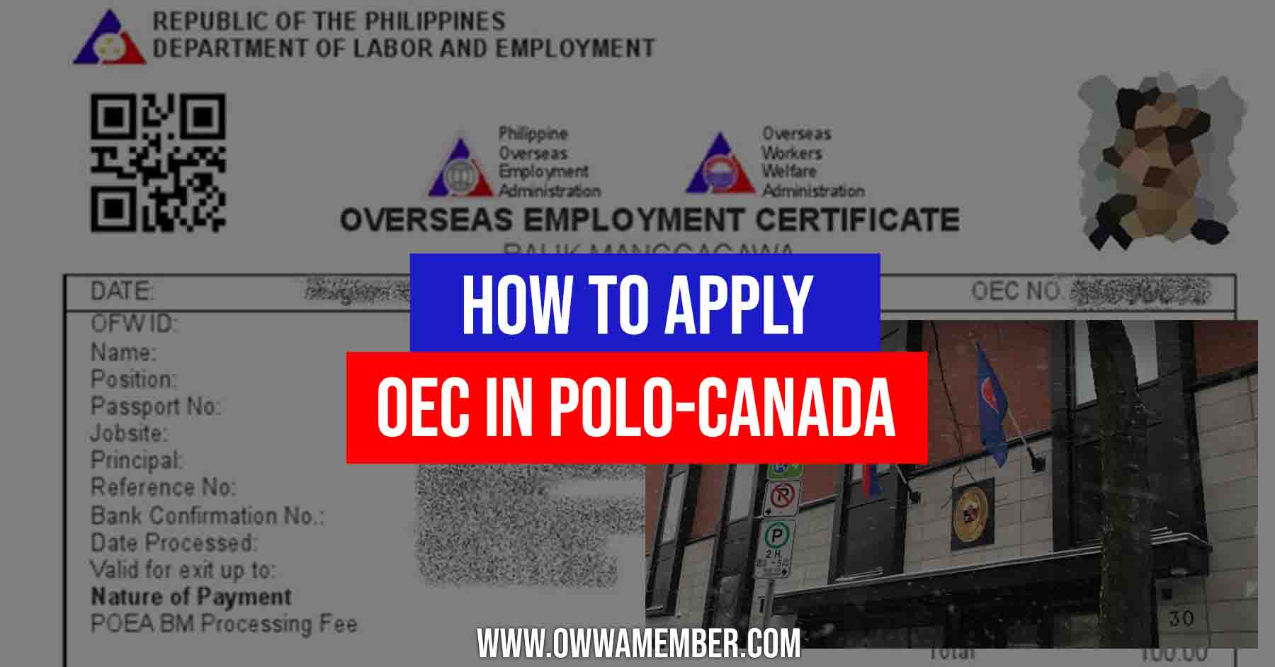 how to apply for oec in polo canada