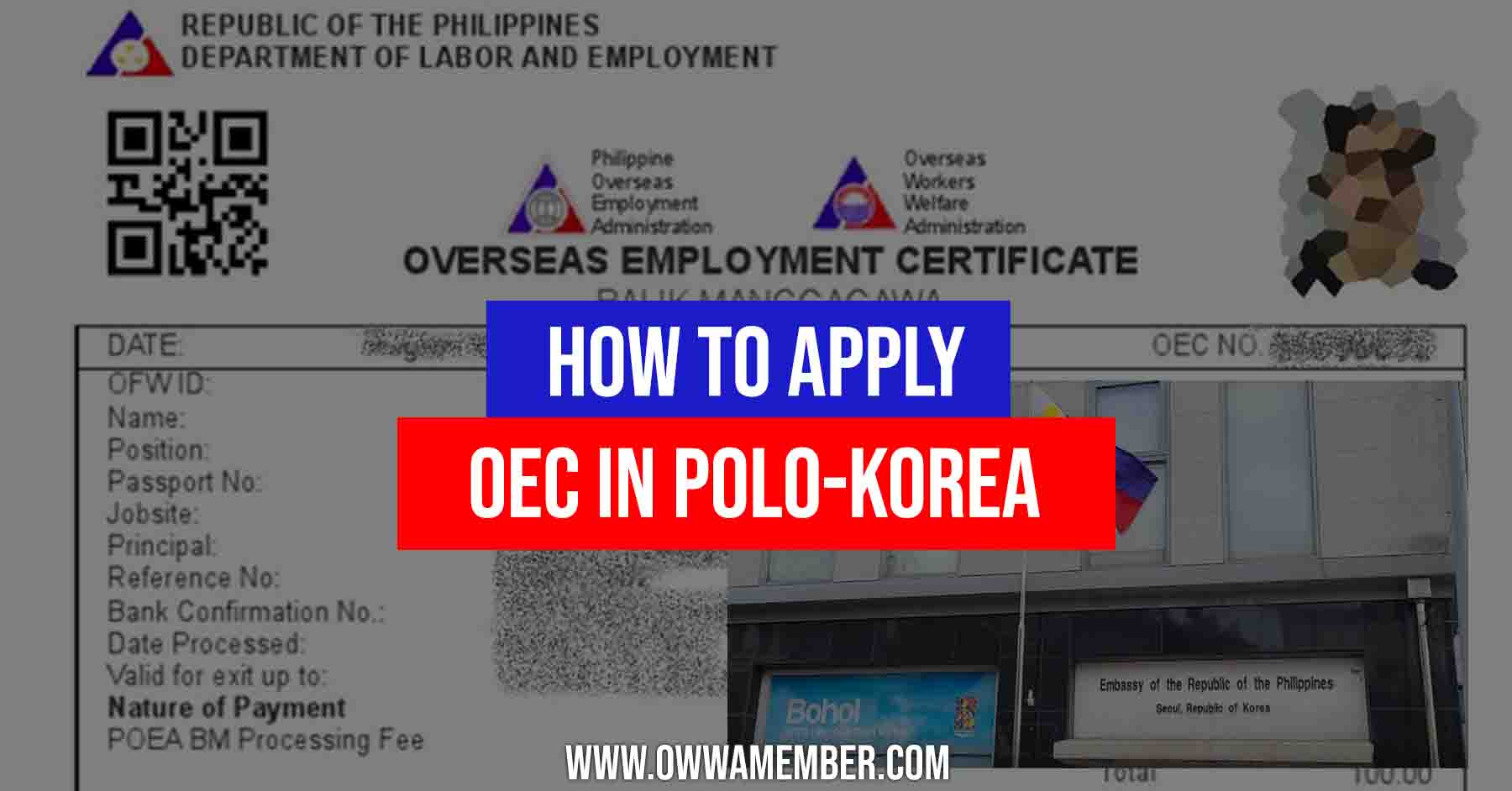 how to apply for oec in polo korea
