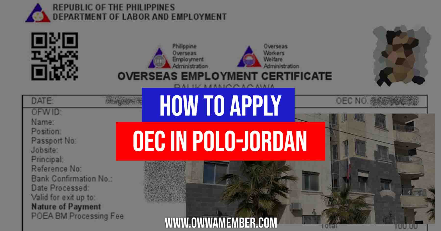 how to apply oec in amman jordan