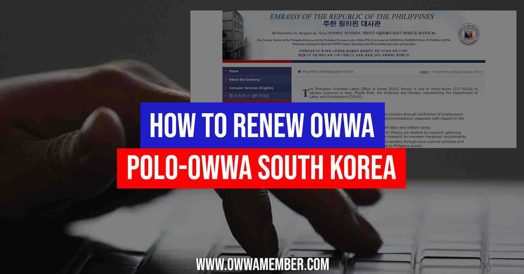 renew owwa membership in korea