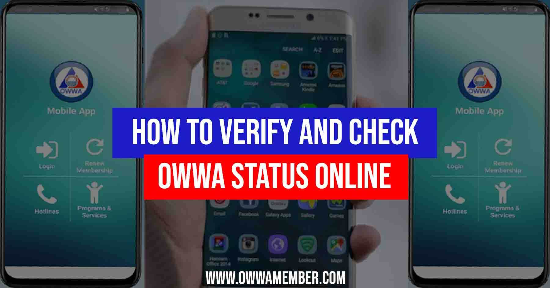 check and verify owwa membership status online