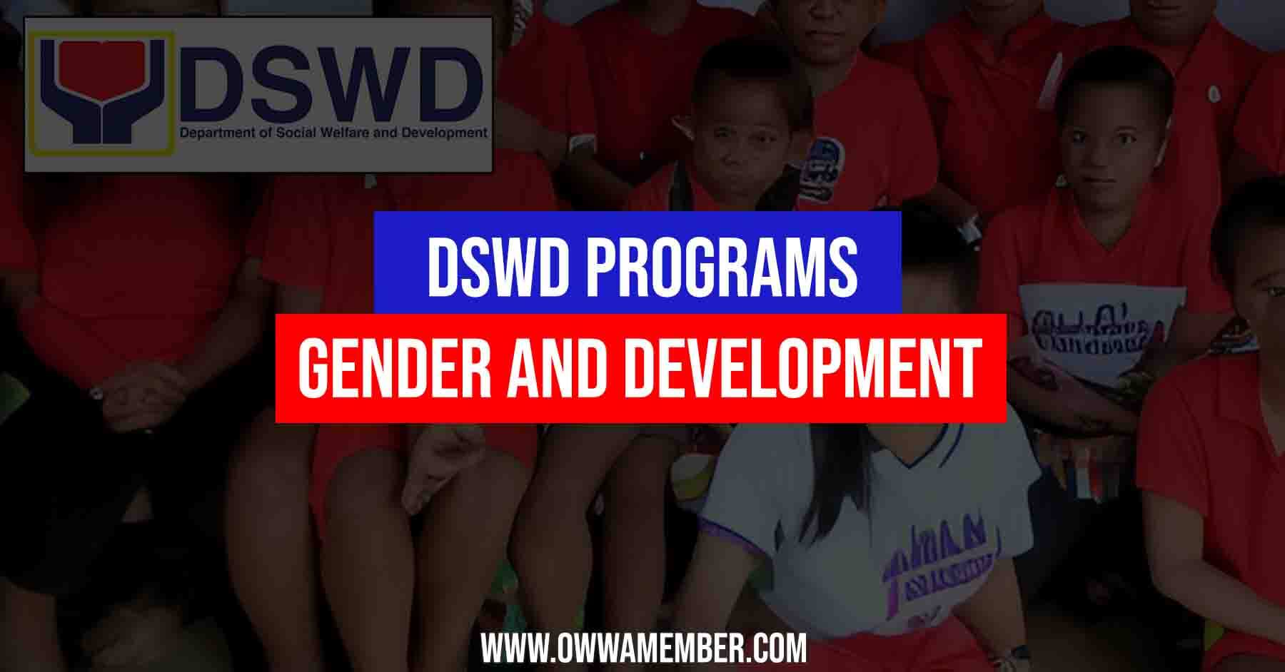 dswd gender and development program