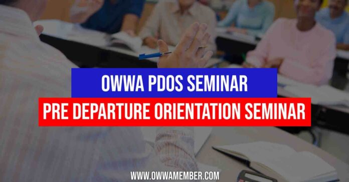 How To Apply Pre Departure Orientation Seminar PDOS Training OWWA 
