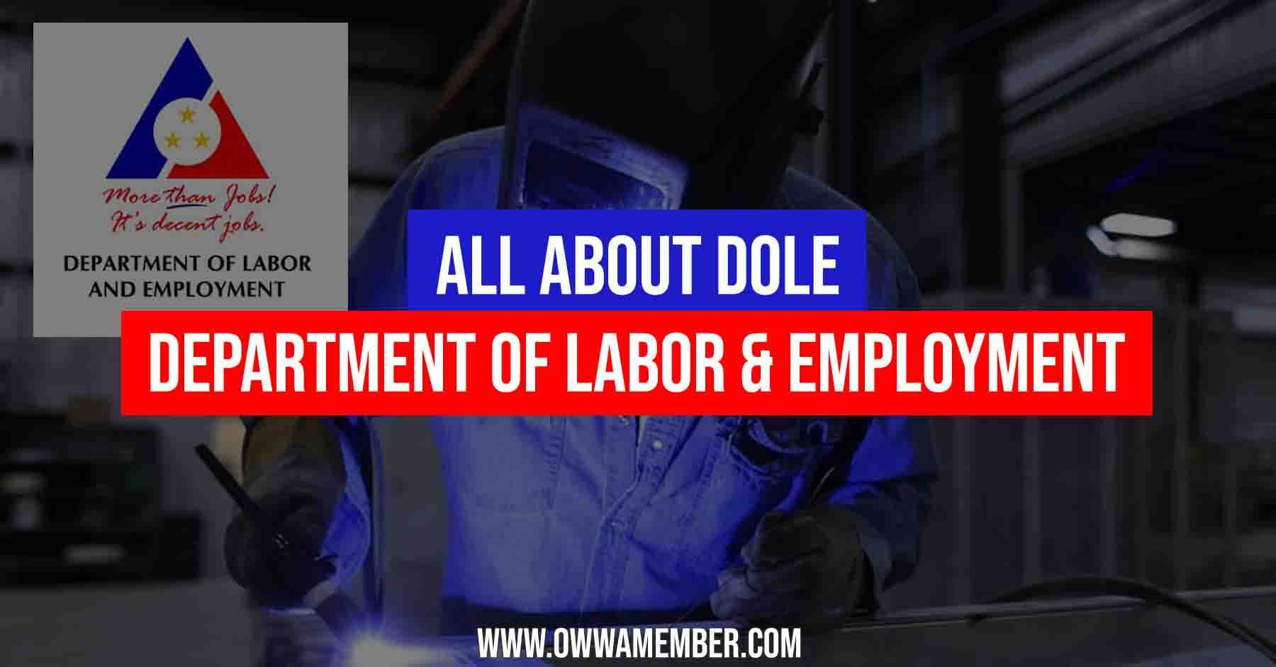 all about dole labor department of labor and employment