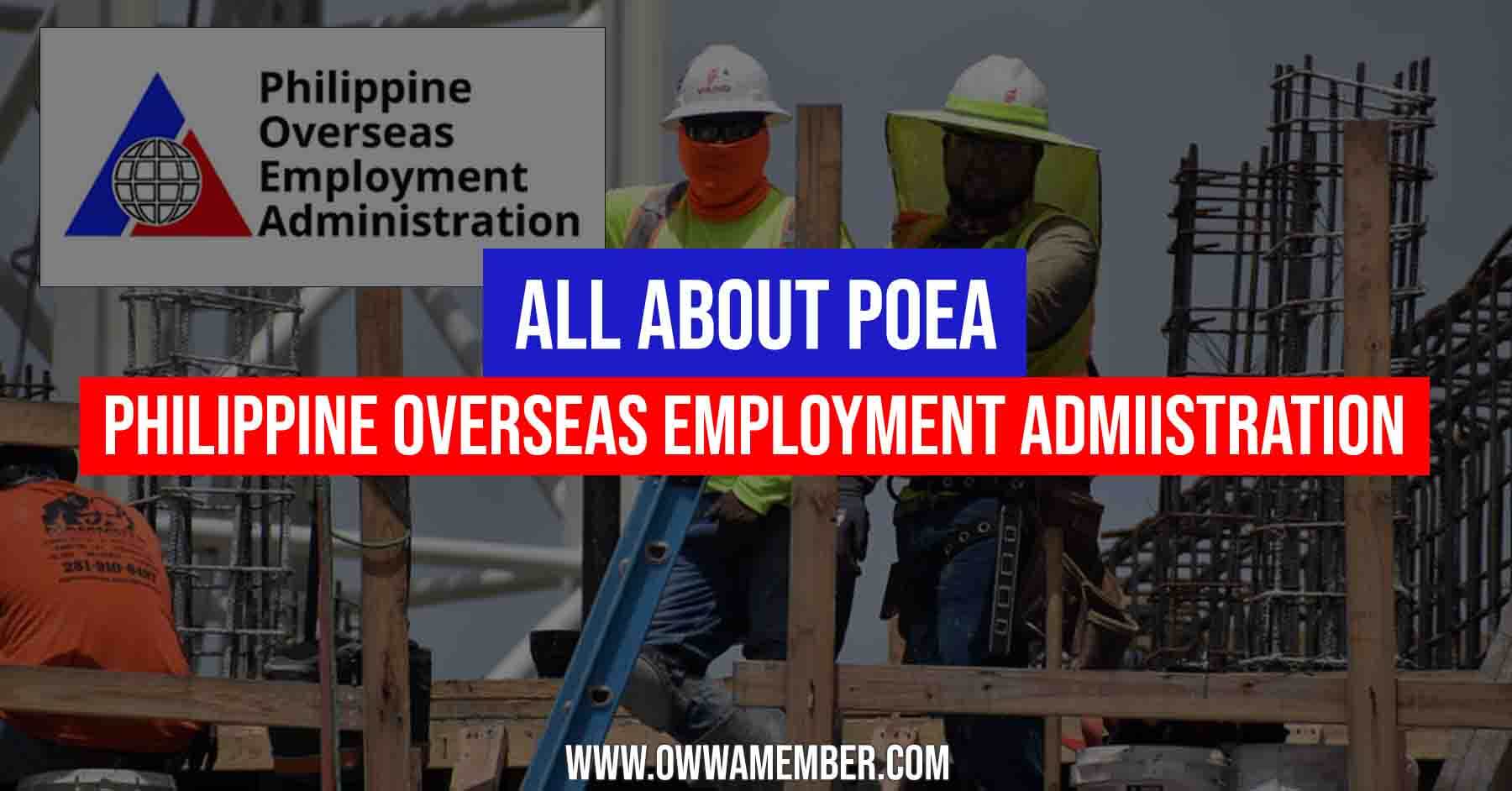 poea philippine overseas employment administratoin