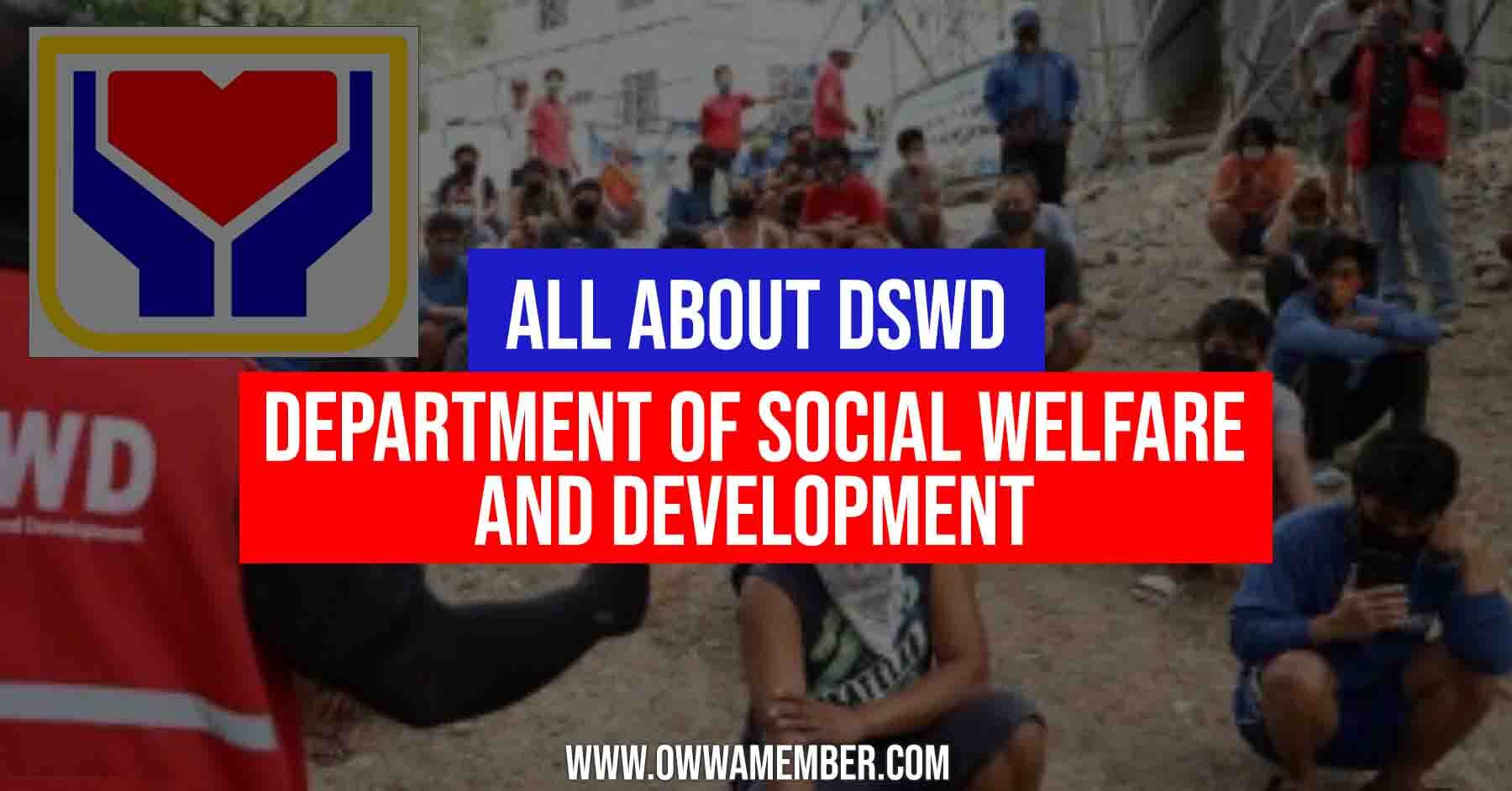 DSWD Department Of Social Welfare And Development Purpose 