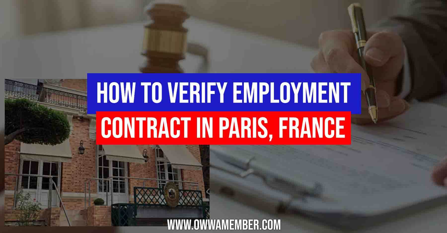 contract verification in paris france