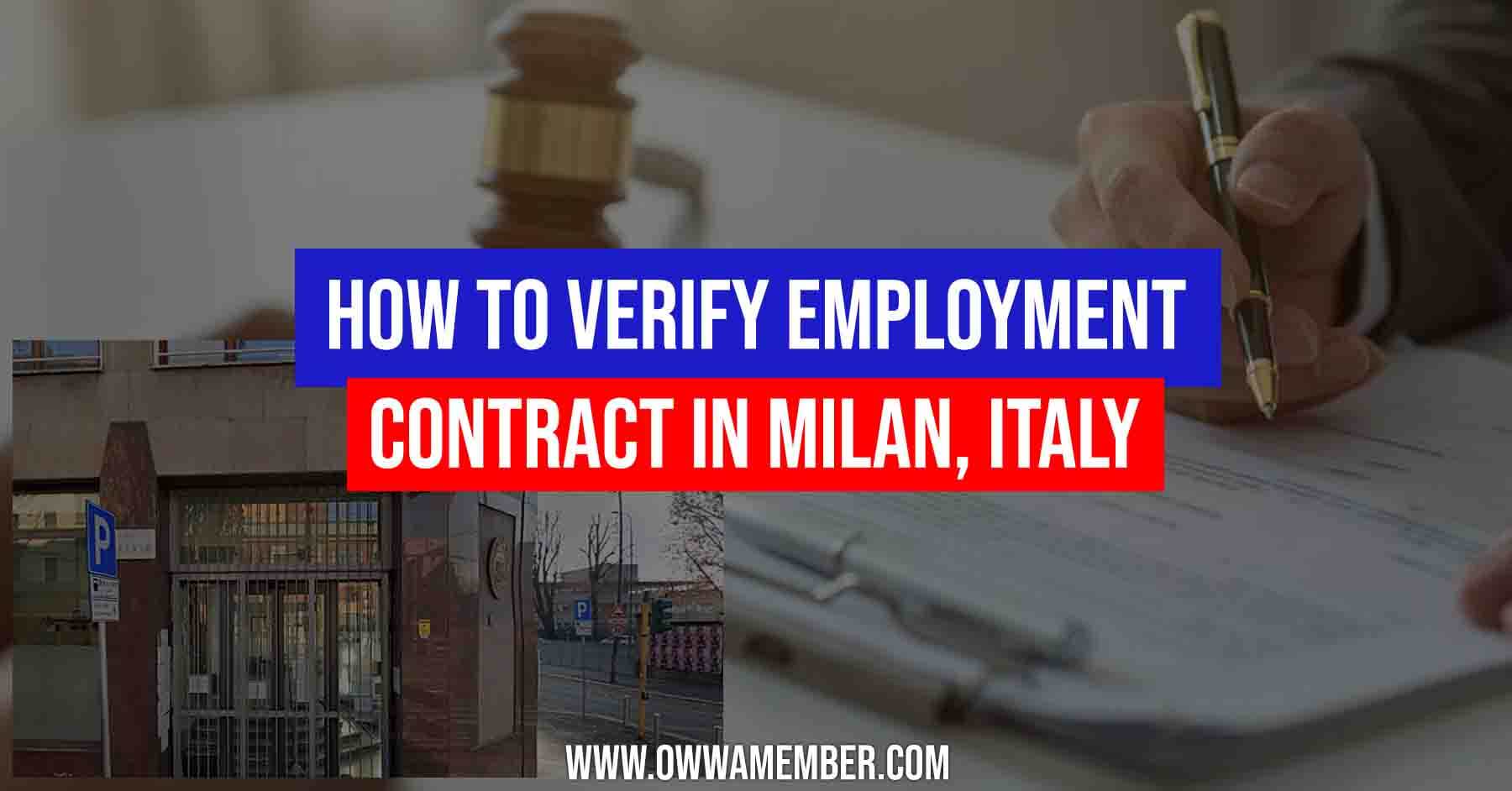 individual contract verification process in milan italy