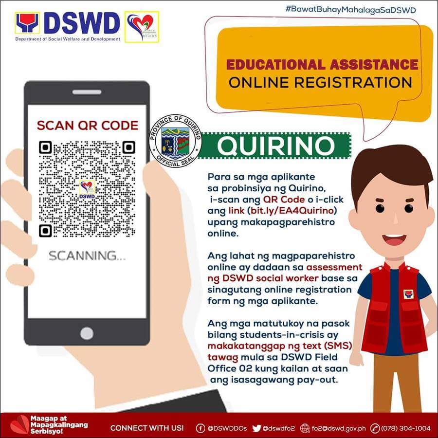 DSWD Region 2 Educational Assistance QR Code Quirino