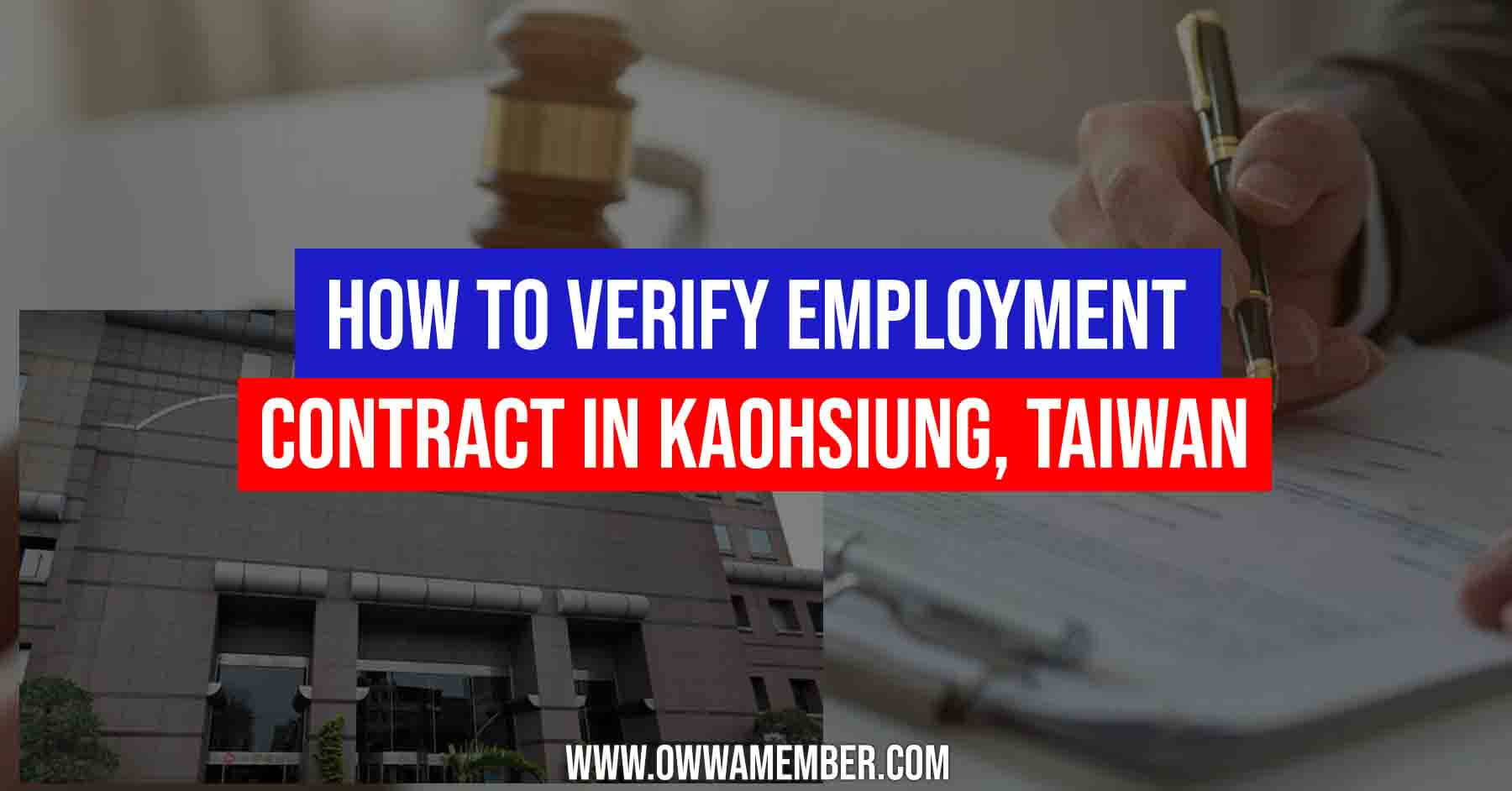 contract verification process in meco kaohsiung taiwan