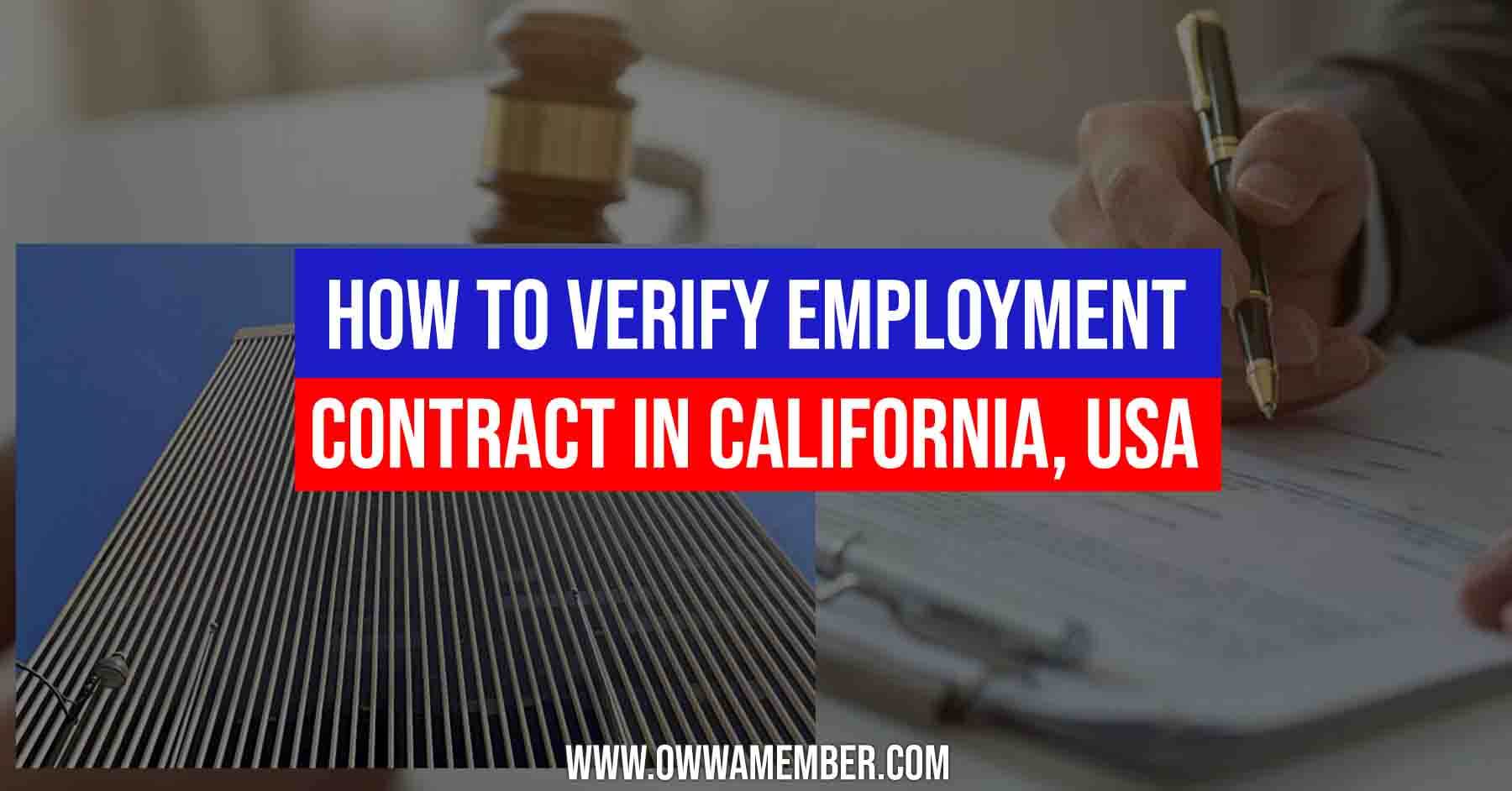 individual contract verification process in california usa