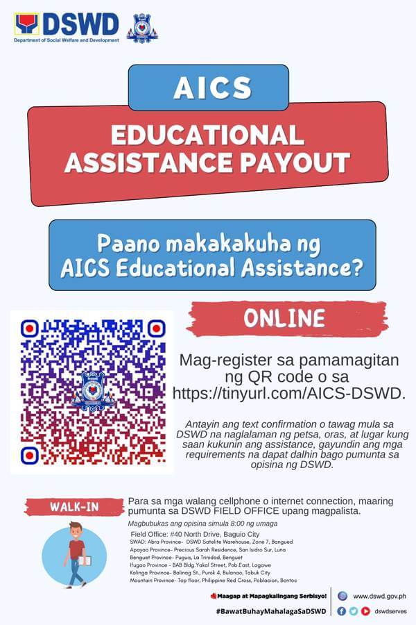AICS DSWD QR Code for Cash Assistance