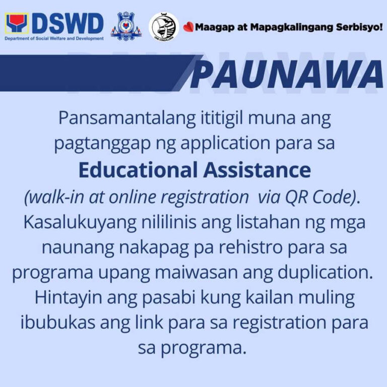 DSWD Educational Cash Assistance CAR Region OWWA Member