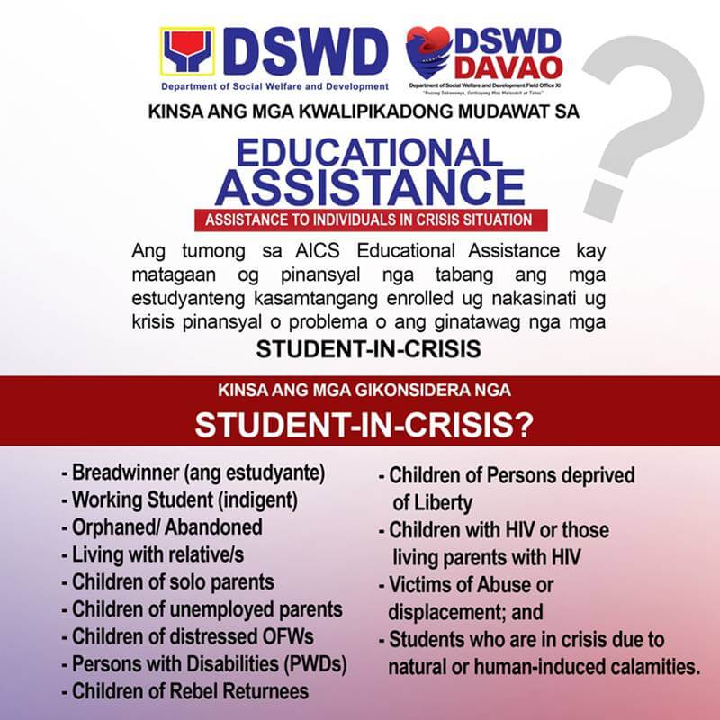 dswd davao educational assistance program