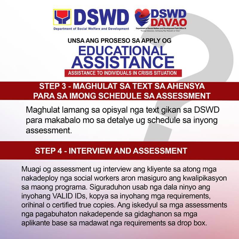 dswd davao educational assistance step 2