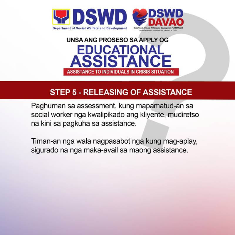 dswd davao educational assistance step 3