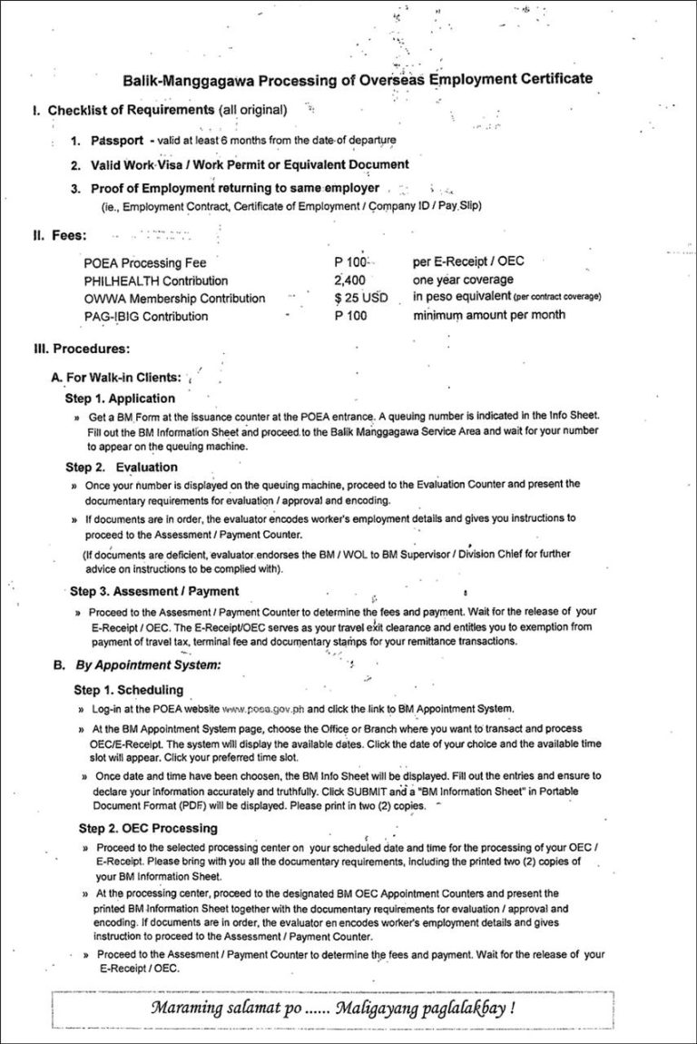 Understanding Balik Manggagawa Returning Ofw Owwa Member 2061