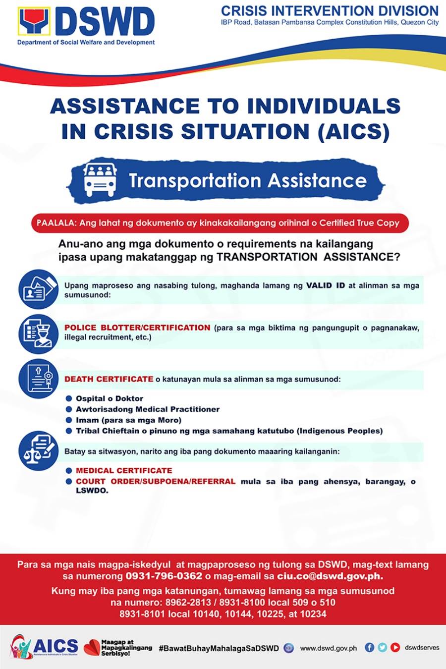 dswd transportation assistance program