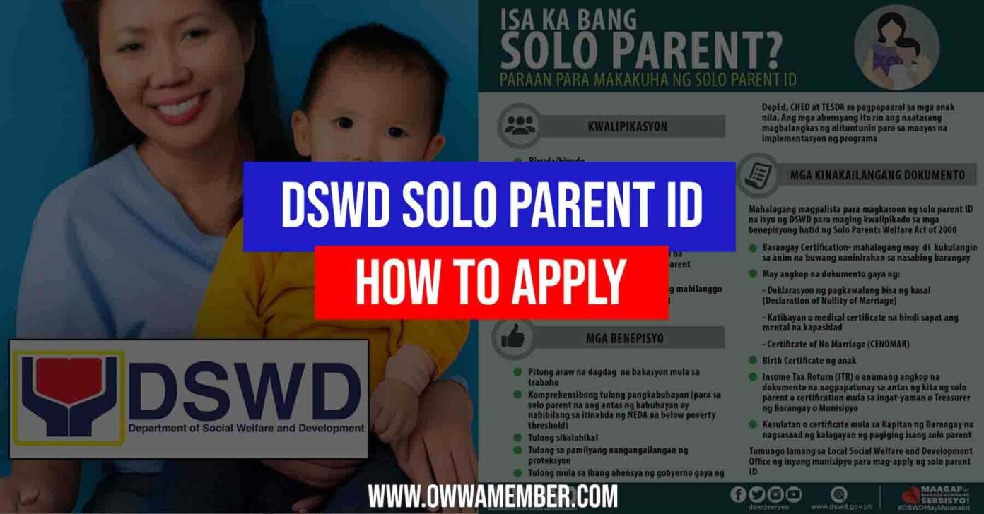 How to Process DSWD Solo Parent ID for Single Parents OWWA Member