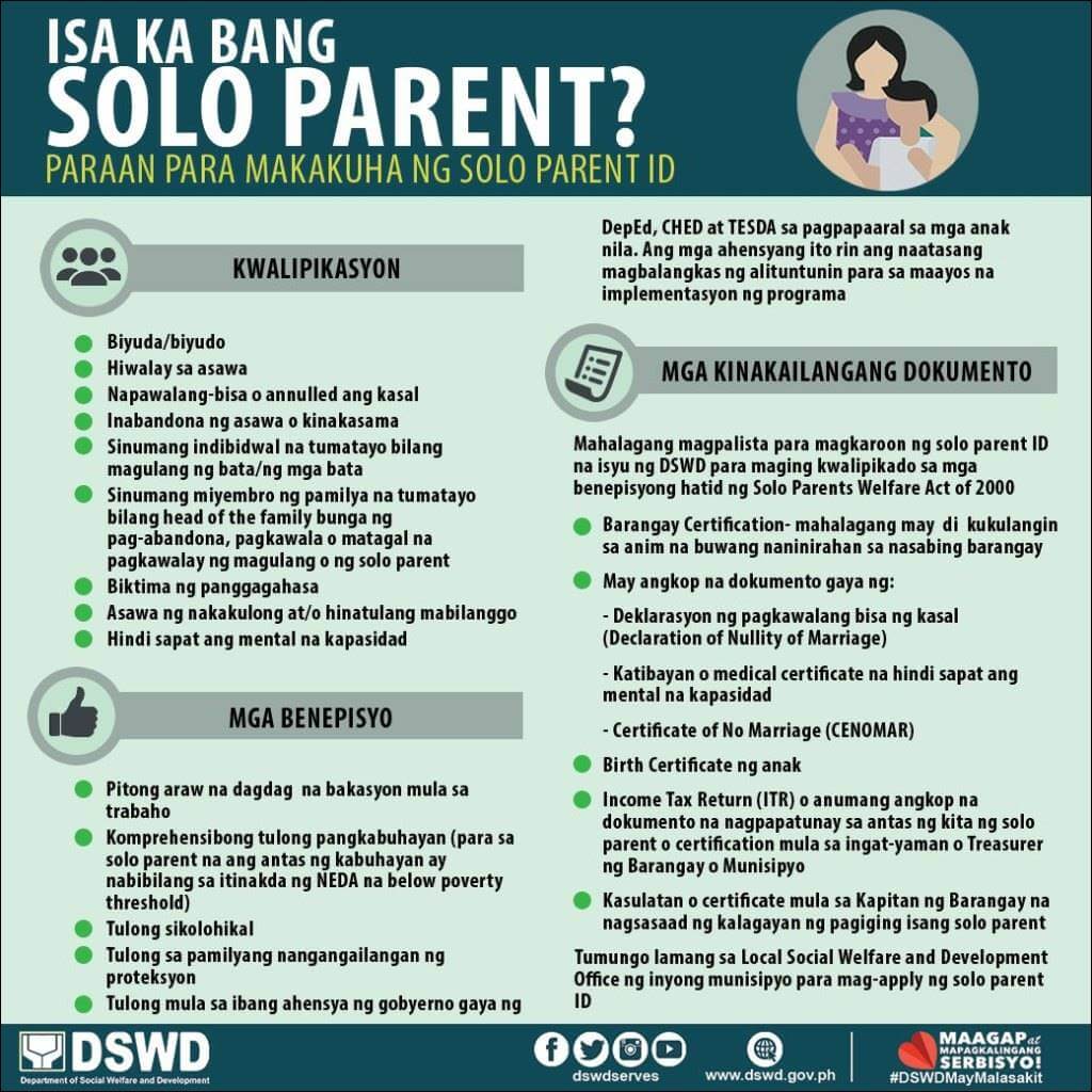 dswd solo parent id single parent application