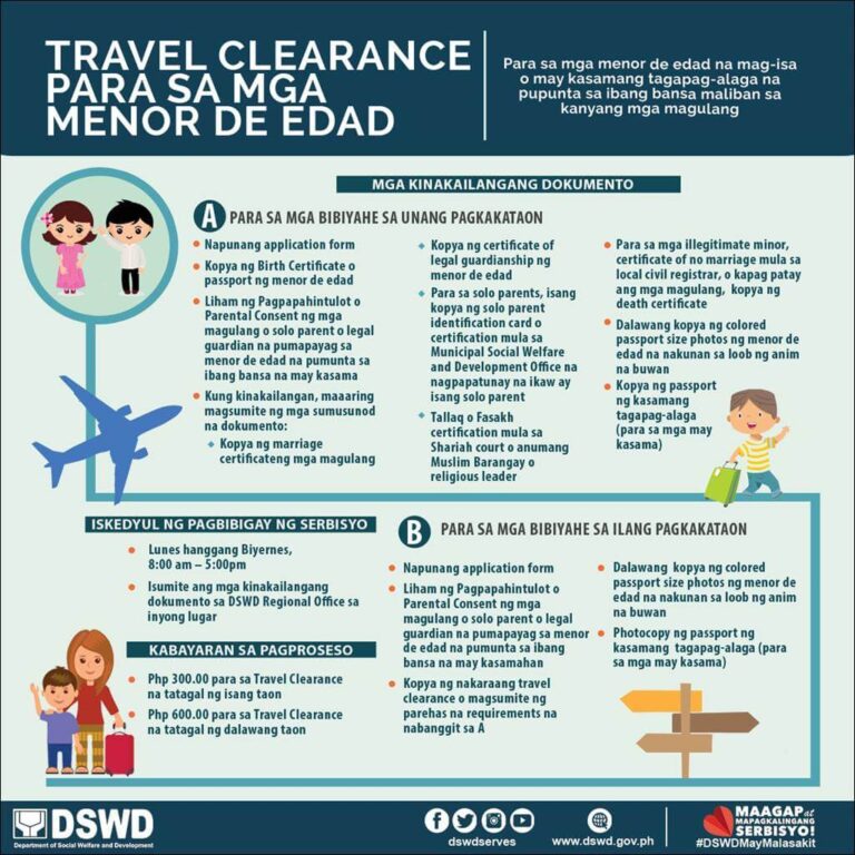 How To Get Dswd Travel Clearance For Minors Owwa Member 7350