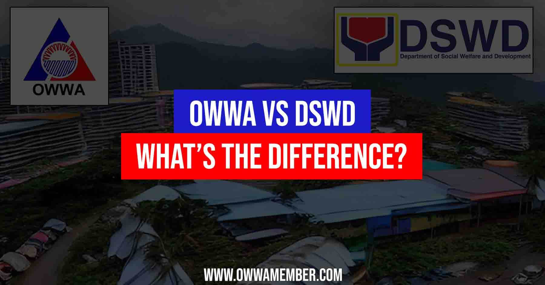 difference between owwa and dswd