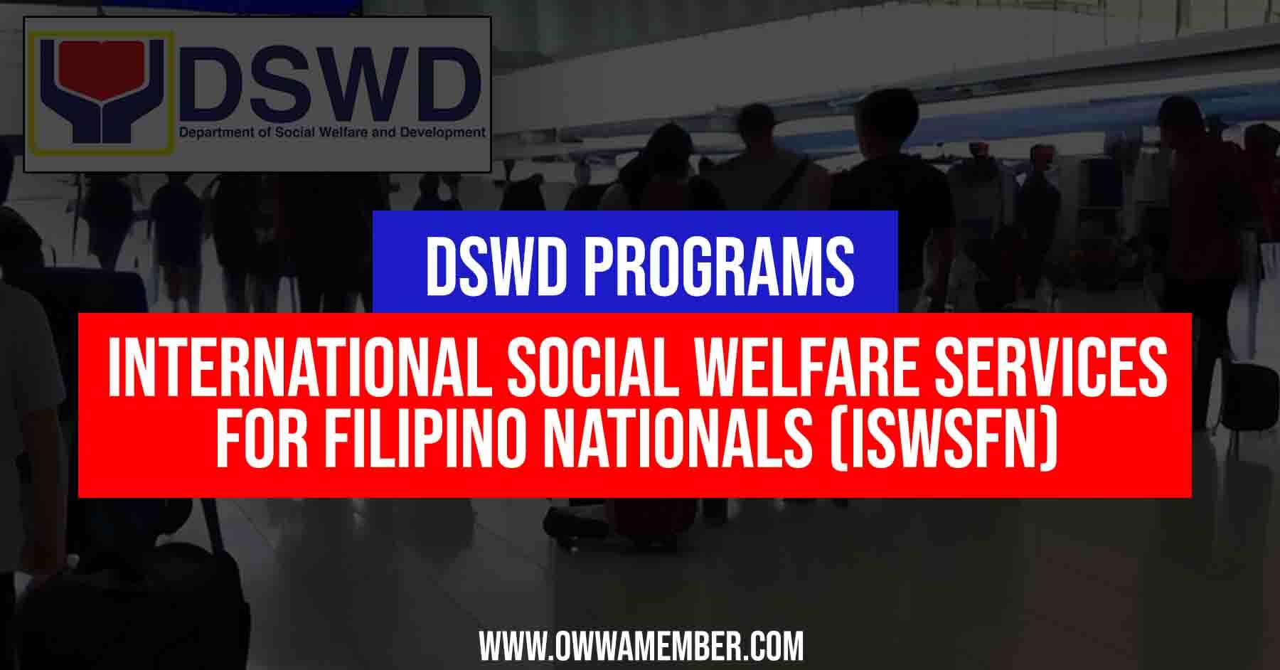dswd International Social Welfare Services for Filipino Nationals