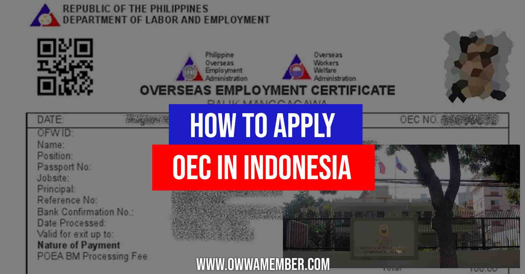 how to apply oec certificate balik manggagawa in indonesia