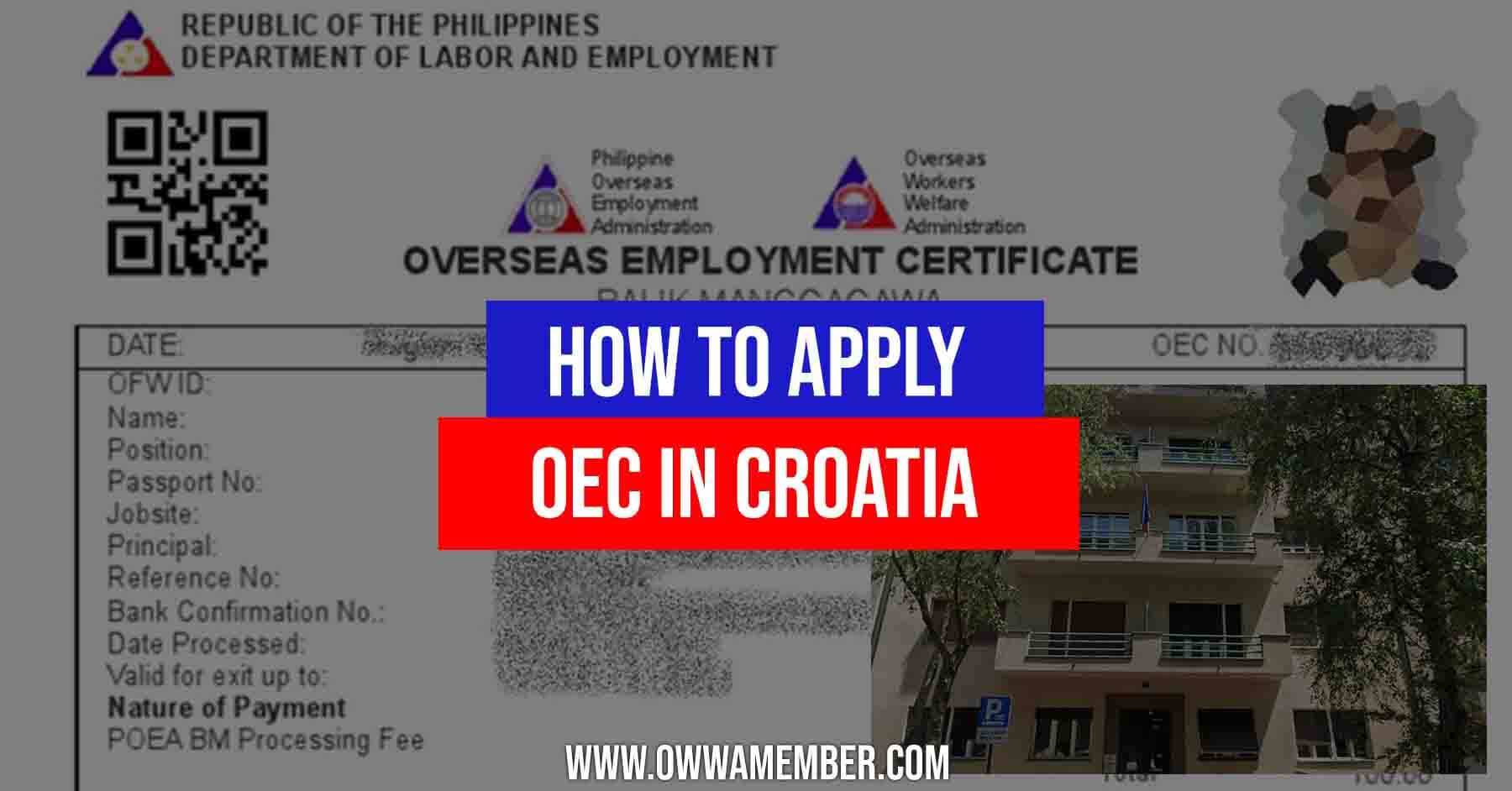 oec overseas employment certificate balik manggagawa croatia