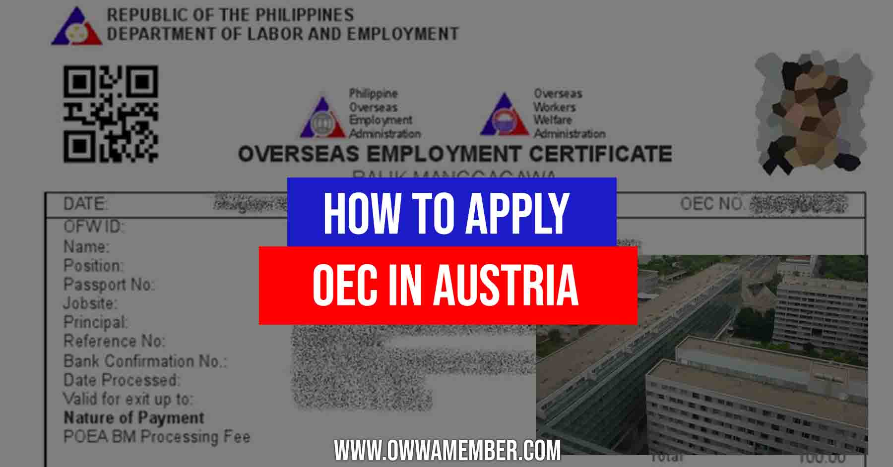 oec overseas employment certificate balik manggagawa ofw in austria