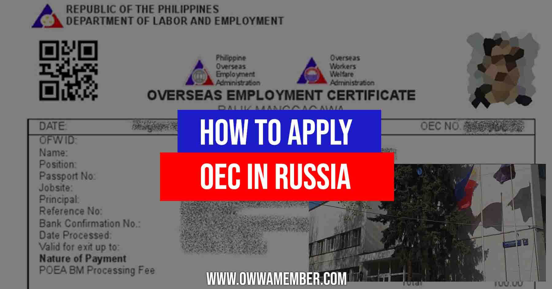 oec overseas employment certificate balik manggagawa ofw in russia
