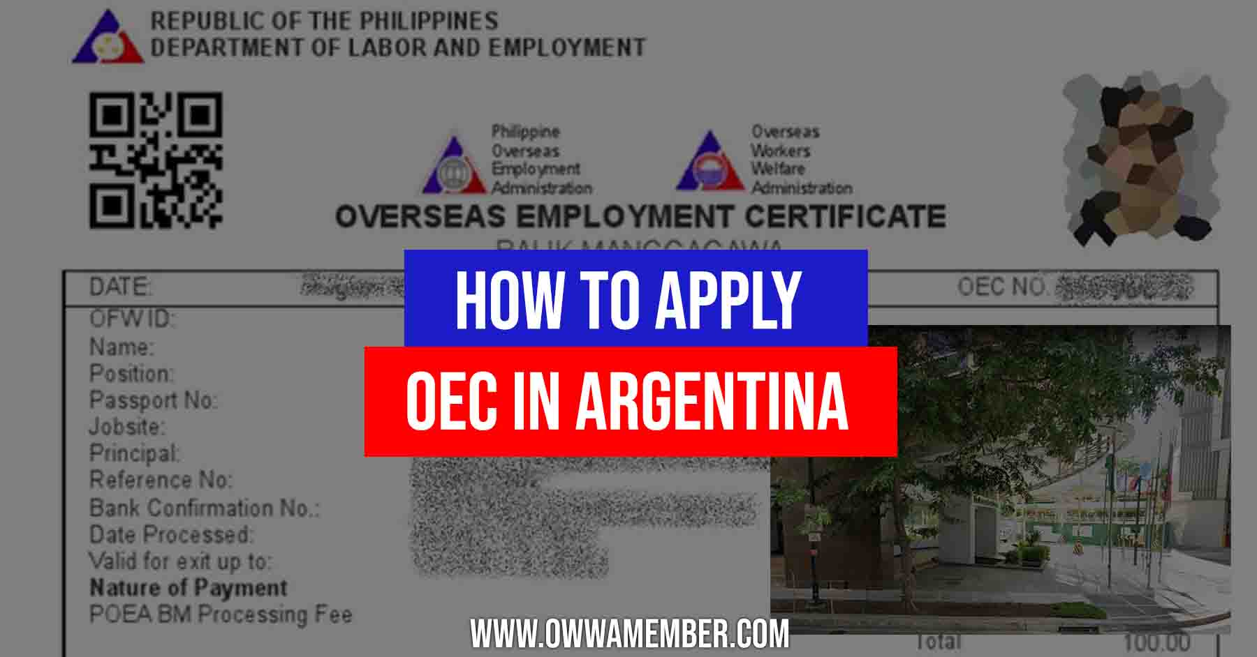 how to apply overseas employment certificate in argentina