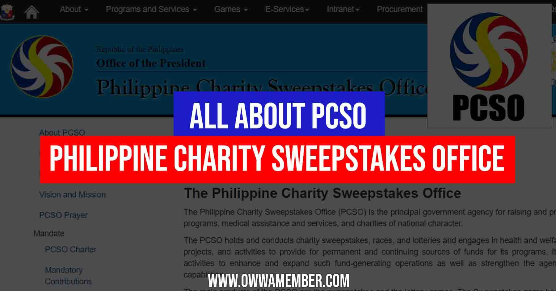pcso philippine charity sweepstakes office